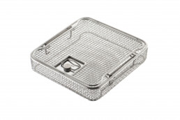 Корзина сетчатая с ручками с крышкой КСрКк-240х50 (240х250х50 мм)