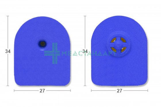 Бирка ушная двойная P/P 27х34 мм MULTIFLEX закрытая крышка (цвета в ассортименте)