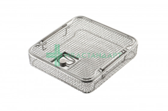 Корзина сетчатая с ручками с крышкой КСрКк-240х50 (240х250х50 мм)