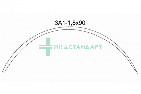 Игла хирургическая 3/8 3А1 изогнутая круглая 1,8х90 мм