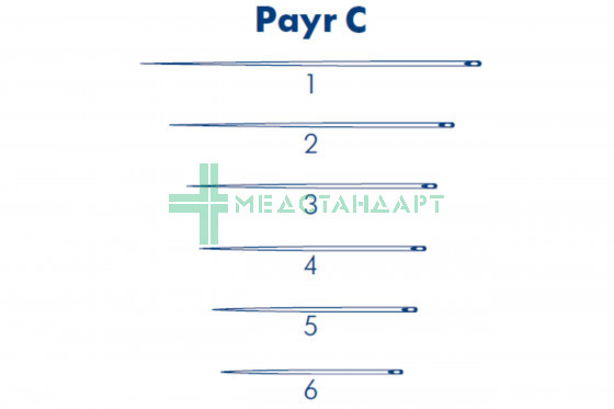 Игла хирургическая №1 серия Payr C прямая