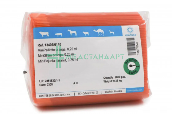 Минисоломинка 0,25 мл оранжевая (13407/0140)