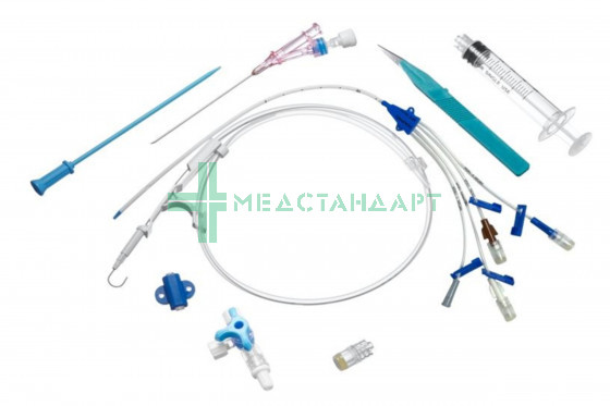 Набор для катетеризации центральных вен «Novocent Pro trio» (Новоцент про трио) 4.5 FR/23G(P)-20G(D)-23G(M) L-60 мм (трехпросветный) (15566)