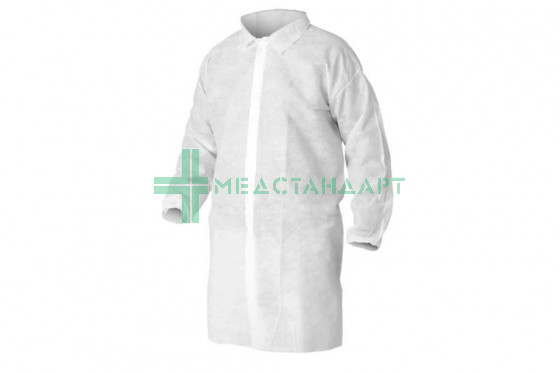 Халат медицинский на липучках спанбонд плотность 25 г/м2 XXL (6901212578193)