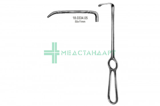 Ретрактор хирургический Langenbeck Retractor 50x11х210 мм (18.0334.05)