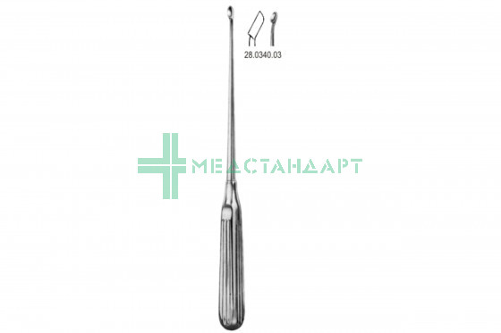 Кюретка костная Scoville Bushe Bone Curette 4x10х250 мм (28.0340.03)