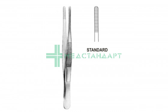 Пинцет анатомический Standard Dressing Fcps serr 14.5 см (12.0010.14)