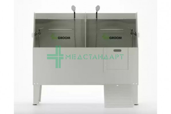Ванна для груминга GROOM DEEP ГИГАНТ с 3-мя уровнями высоты поддона и перегородкой 170x64x150 cм